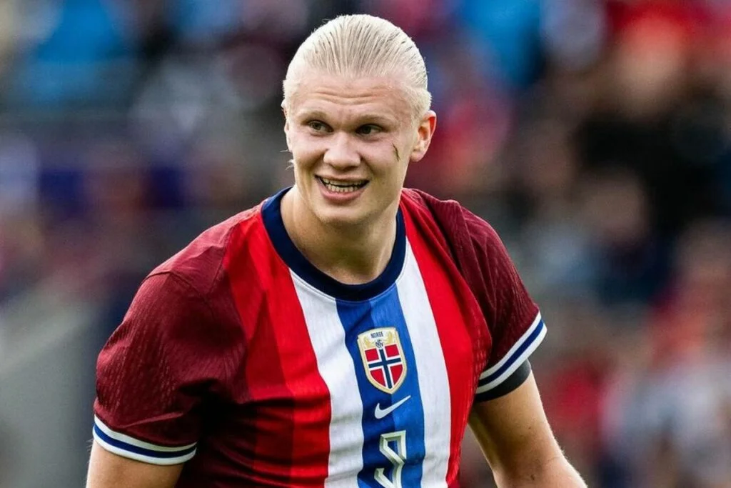 img of Haaland imparable en una Noruega aplanadora
